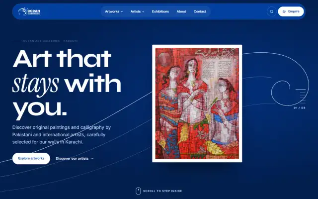 Ocean Art Galleries WooCommerce store by Webtors